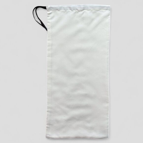 Gucci Dust Bag White Black Logo Drawstring Wallet Shoe Storage Cover 8.5 x 17.5 - Picture 2 of 6